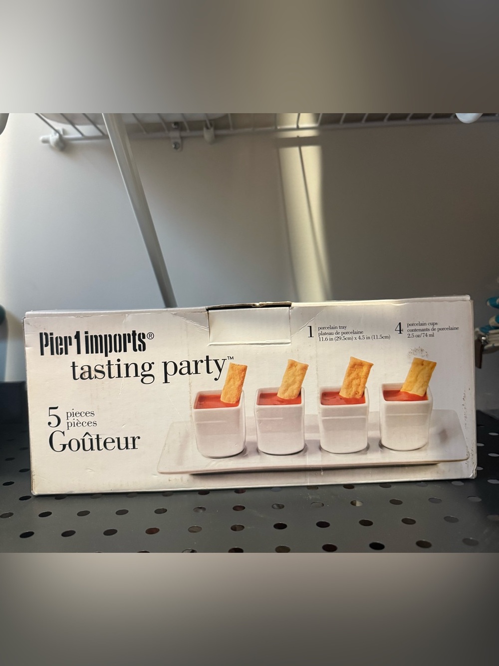 Pier 1 White Porcelain Tasting Party Server Set